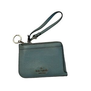 Kate Spade Light Blue Zippered Coin Card Wallet Wristlet